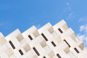 the top of the building as a stairs to success