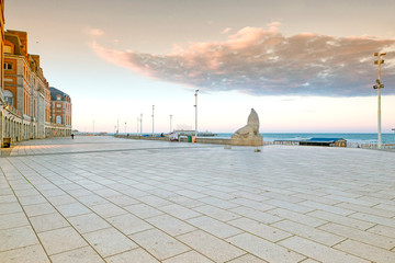 Mar del Plata seashore and clouds        