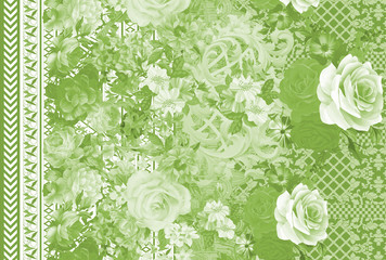 vintage floral background with flowers