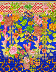 abstract background with flowers