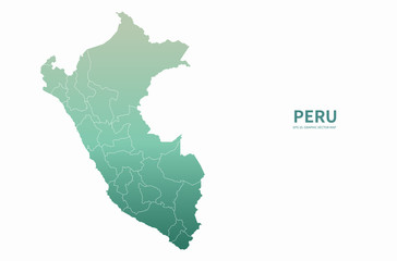 Fototapeta premium Peru map. map of south america countries. latin america country map. central america country map,