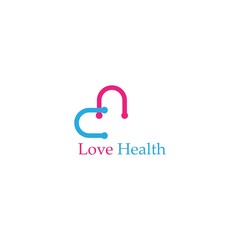 Love health logo template icon design