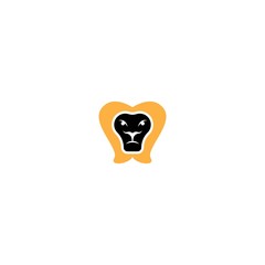 Head lion logo template vector icon design