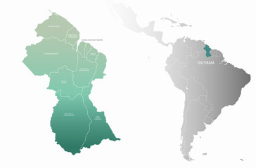 Obraz premium map of south america countries. latin america country map. central america country map,