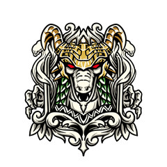 dragon with red eye illustration vector