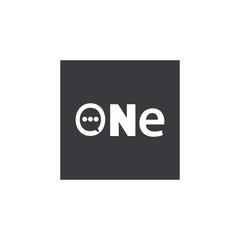 Obraz premium One Chat logo template vector icon design