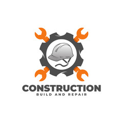 Construction Build & Repair Logo Vector Icon Illustration