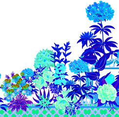 abstract floral background with flowers