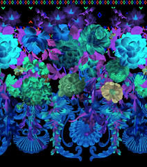 abstract floral background with flowers