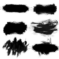 black brush abstract