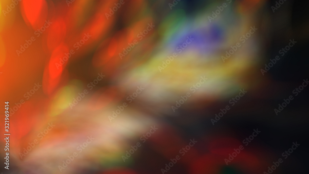 Poster abstract background of bright multi-colored highlights, blurred image, 3d rendering