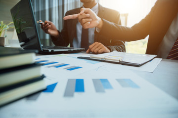 Business people meeting to discuss the situation on the market Successful team leader entrepreneurship .