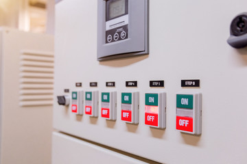 Electrical control panel in factory / Control panel