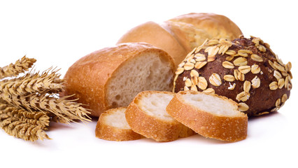breads isolated on a white background.