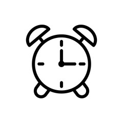 Alarm clock line icon vector