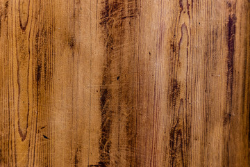 Brown wood texture background close-up shot from the table-top