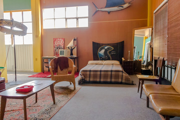 Vintage living room and 80s furniture