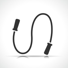 Vector jumping rope black icon