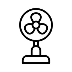 Portable fan line icon vector design