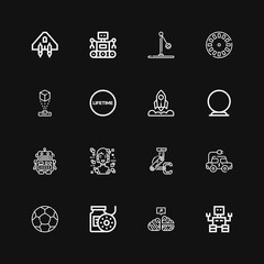 Editable 16 future icons for web and mobile