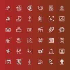 Editable 36 camera icons for web and mobile