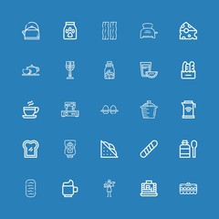 Editable 25 breakfast icons for web and mobile