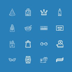 Editable 16 plastic icons for web and mobile