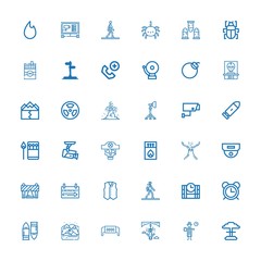 Editable 36 danger icons for web and mobile