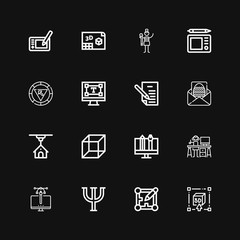 Editable 16 typography icons for web and mobile