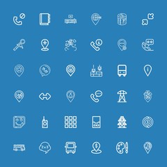 Editable 36 gray icons for web and mobile