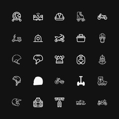 Editable 25 motorcycle icons for web and mobile