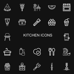 Editable 22 kitchen icons for web and mobile