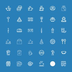 Editable 36 cafe icons for web and mobile