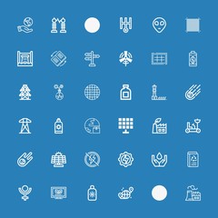 Editable 36 solar icons for web and mobile