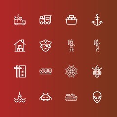 Editable 16 ship icons for web and mobile