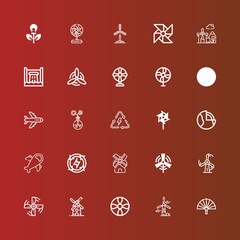 Editable 25 turbine icons for web and mobile