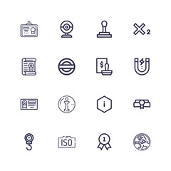 Editable 16 seal icons for web and mobile