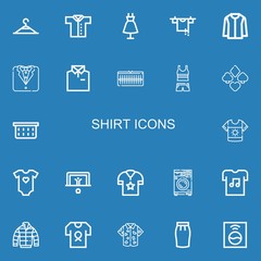 Editable 22 shirt icons for web and mobile