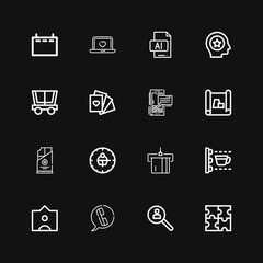 Editable 16 business icons for web and mobile