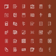 Editable 36 notepad icons for web and mobile