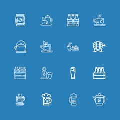 Editable 16 kettle icons for web and mobile