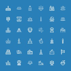 Editable 36 candle icons for web and mobile