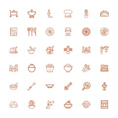 Editable 36 dish icons for web and mobile