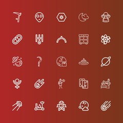 Editable 25 moon icons for web and mobile