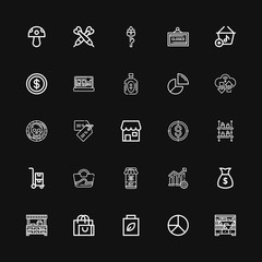 Editable 25 market icons for web and mobile