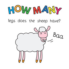 Cartoon Sheep Counting Game for Kids