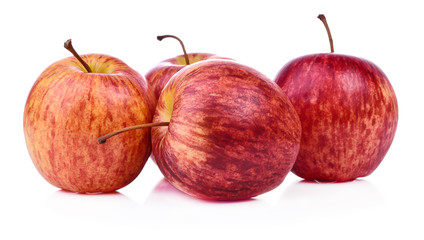 red apple isolated on white background.