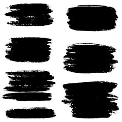 Set of vector brush strokes.Collection of vector brush hand drawn graphic element. grunge background.