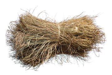 Straw heap isolated on a white background.