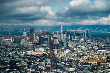 Obraz premium View of San Francisco Skyline from Twin Peaks